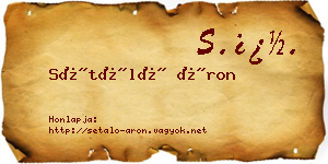 Sétáló Áron névjegykártya
